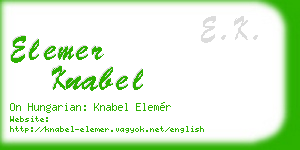 elemer knabel business card
